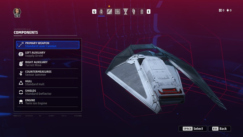 componentes de reaper de escuadrones de star wars