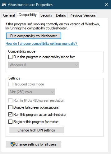 Propiedades de Ghostrunner.exe