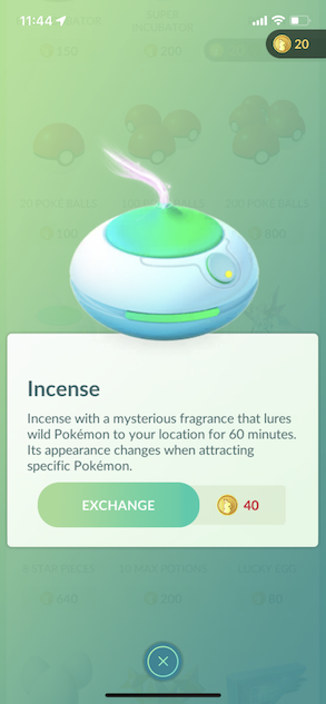 pokemon go incense error