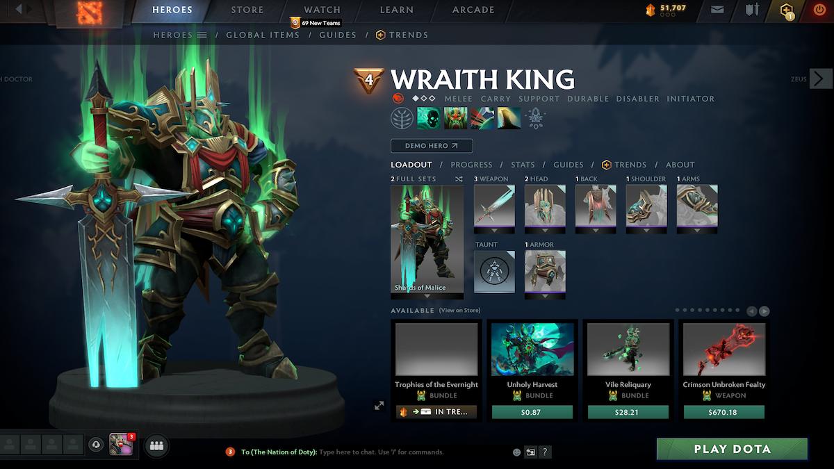 Wraith King tiene dos vidas... a veces tres o cuatro... ¿qué más puede pedir? 