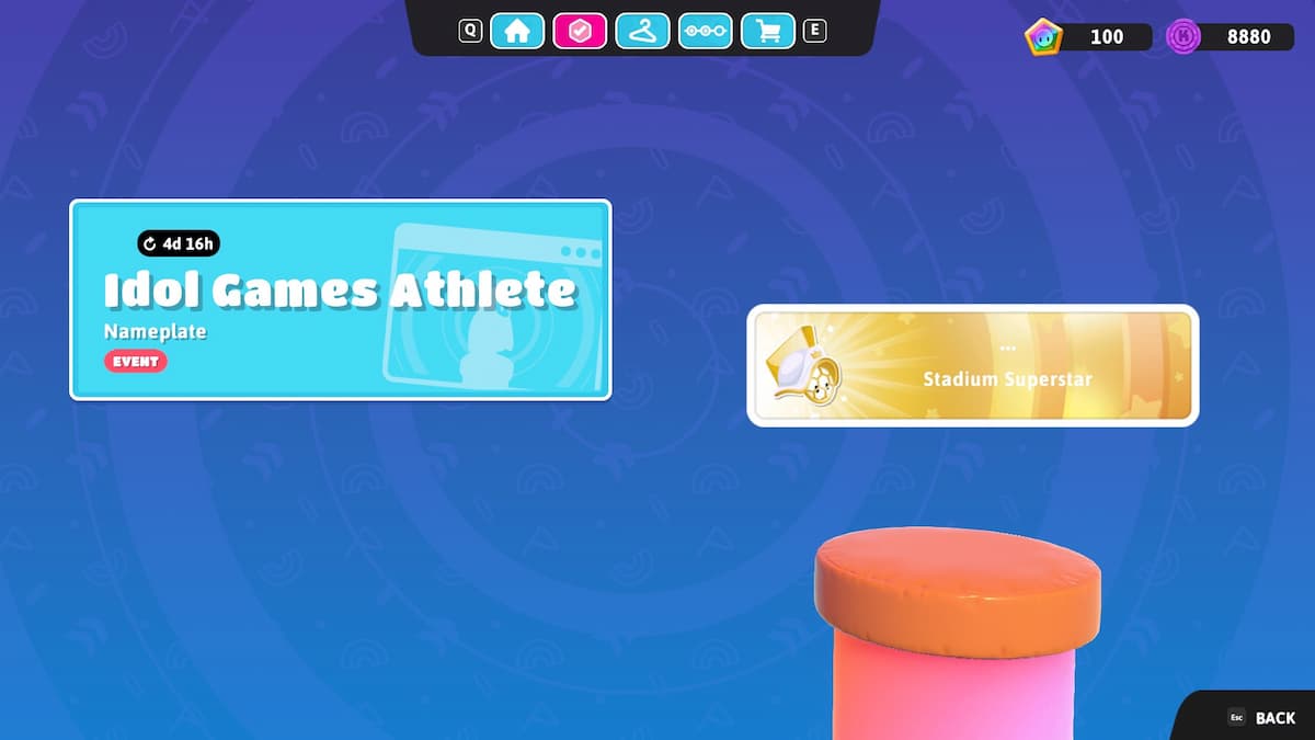 Recompensa de la placa de identificación del atleta de Idol Games