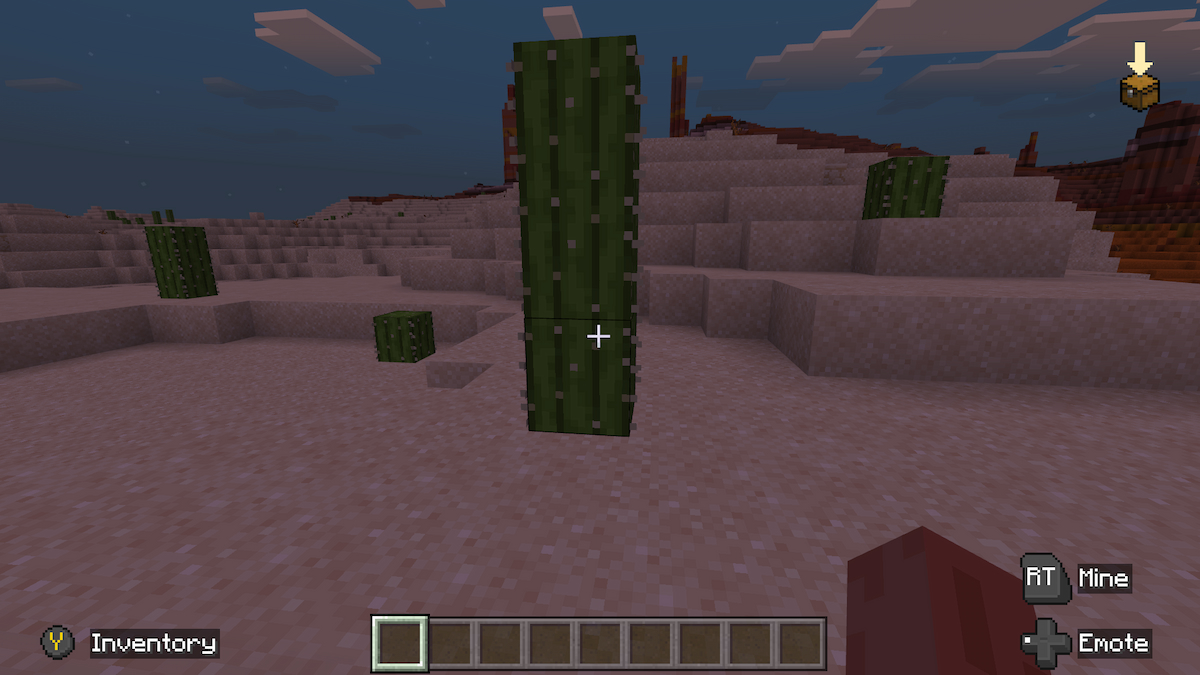 Cactus de Minecraft en el bioma del desierto