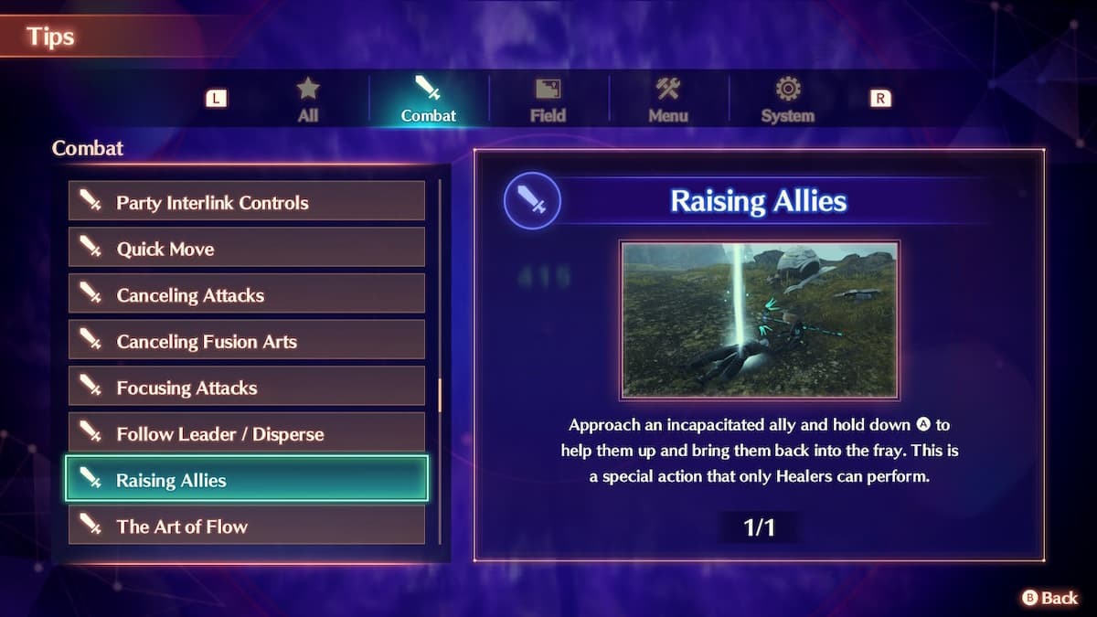 Revive aliados desmayados en Xenoblade Chronicles 3