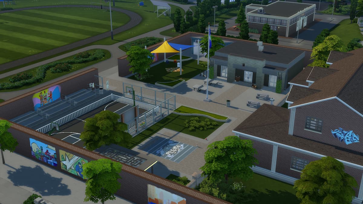 Área al aire libre en Los Sims 4