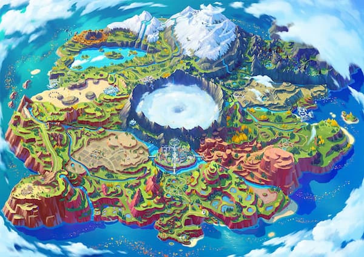 descripción general de la región de paldea en pokemon escarlata y violeta