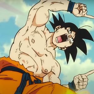 Goku haciendo la pose de fusión