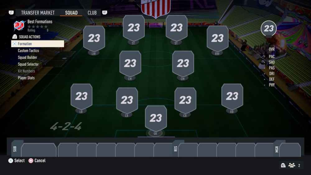 Formaciones de variación de FIFA 23