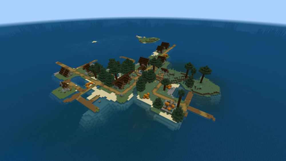 Semilla de Minecraft de Spruce Village Island