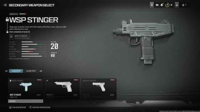 Pistola WSP Stinger en Modern Warfare 3