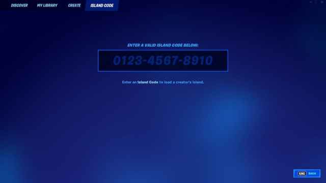 Código de isla Fortnite