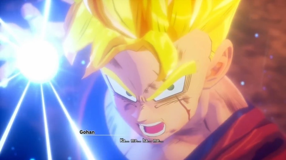 Gohan parece enojado en Dragon Ball Legends.
