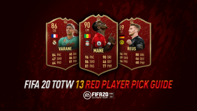 FIFA 20 Ultimate Team: Guía de selección del jugador rojo del equipo de la semana 13