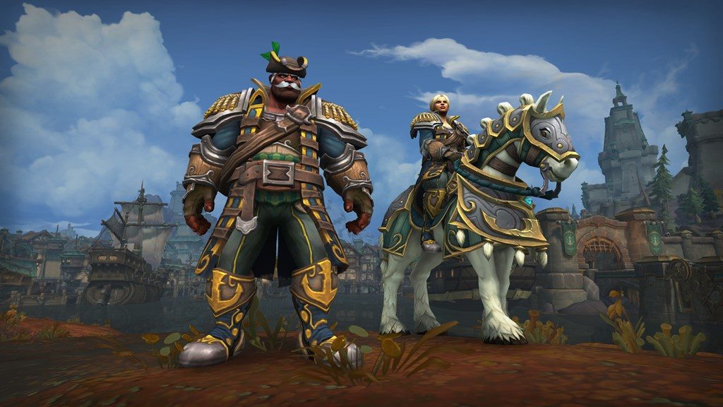WoW Kul Tiran Heritage Set y soporte