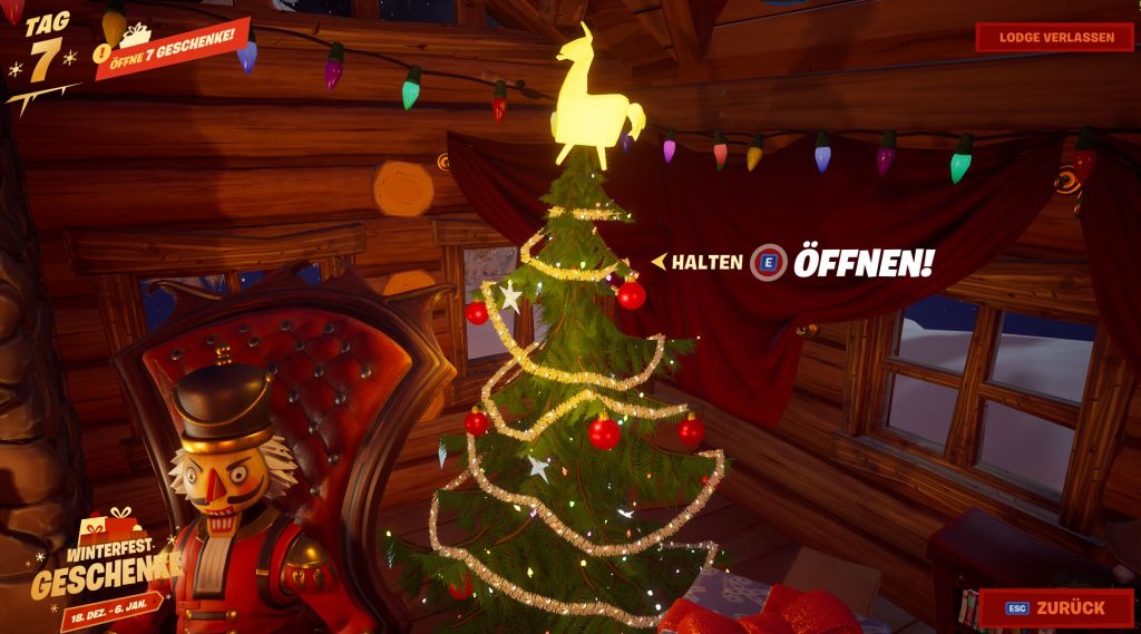 Fortnite-just-a-tree "class =" lazy lazy-hidden wp-image-455971 "srcset =" https://images.mein-mmo.de/magazin/medien/2019/12/Fortnite-Nur-ein- Tree-1024x569.jpg 1024w, https://images.mein-mmo.de/magazin/medien/2019/12/Fortnite-Nur-ein-Baum-300x167.jpg 300w, https: //images.mein-mmo. de / magazin / medien / 2019/12 / Fortnite-Nur-ein-Baum-150x83.jpg 150w, https://images.mein-mmo.de/magazin/medien/2019/12/Fortnite-Nur-ein-Baum -768x427.jpg 768w, https://images.mein-mmo.de/magazin/medien/2019/12/Fortnite-Nur-ein-Baum-1536x854.jpg 1536w, https://images.mein-mmo.de /magazin/medien/2019/12/Fortnite-Nur-ein-Baum-2048x1139.jpg 2048w "data-lazy-tamaños =" (ancho máximo: 1024px) 100vw, 1024px "> Aquí puede obtener el skin gratis para Navidad ,

<ul>
<li>Si abres este árbol, obtendrás el atuendo gratuito empacado en tu casillero Fortnite</li>
</ul>
<p>La piel ha estado presente desde el 24 de diciembre. hasta el 7 de enero.</p>
<h2>Fortnite te da el teniente de piel Evergreen para Navidad</h2>
<p><strong>¿Qué es esta piel libre?</strong> Es la piel épica "Teniente Evergreen" – "Un árbol normal, solo sigue adelante". También tiene una contraportada como conjunto.</p>
<p>La piel se parece a un abeto.</p>
<p>    <img decoding=