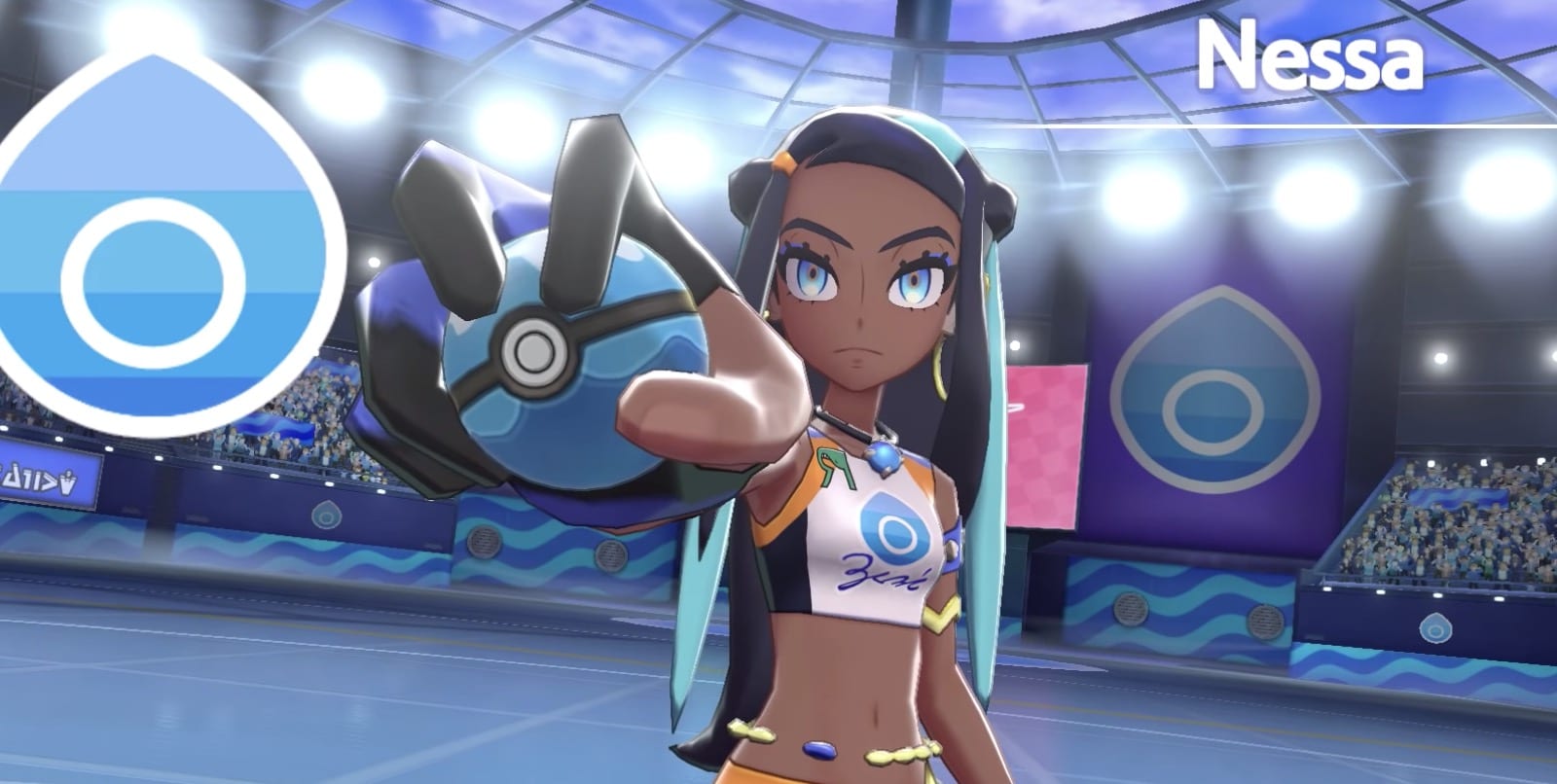 Espada y escudo Pokémon, Nessa, gerente de gimnasio de tipo acuático, Hulbury