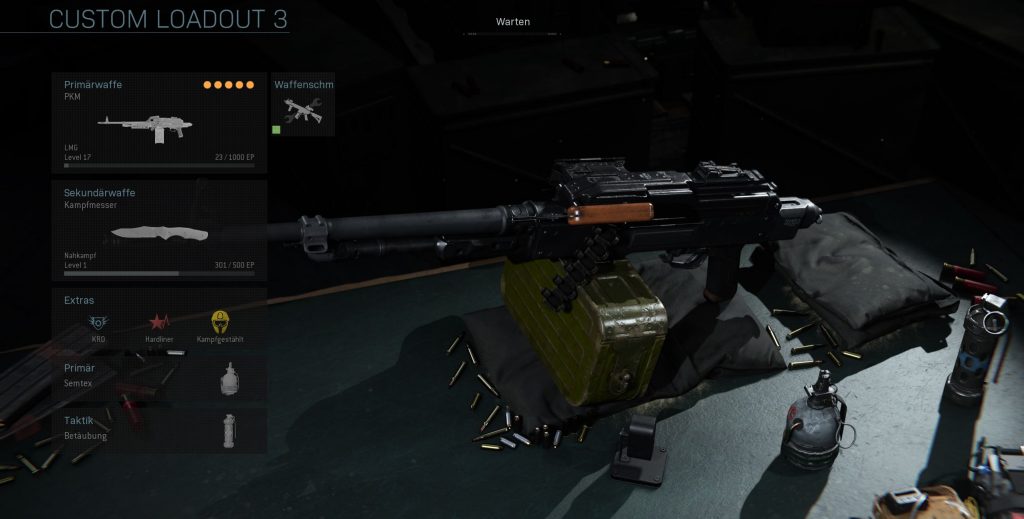 Llamada para el deber Modern Warfare PKM MP Build