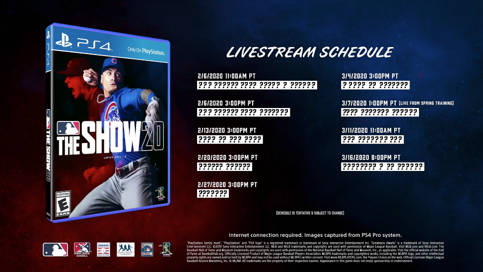 mlb-the-show-20-closed-beta-twitch-livestreams "srcset =" https://realsport101.com/wp-content/uploads/2020/01/mlb-the-show-20-closed-beta-twitch -livestreams.png 973w, https://realsport101.com/wp-content/uploads/2020/01/mlb-the-show-20-closed-beta-twitch-livestreams-300x169.png 300w, https: // realsport101 .com / wp-content / uploads / 2020/01 / mlb-the-show-20-closed-beta-twitch-livestreams-500x282.png 500w, https://realsport101.com/wp-content/uploads/2020/ 01 / mlb-the-show-20-closed-beta-twitch-livestreams-768x433.png 768w, https://realsport101.com/wp-content/uploads/2020/01/mlb-the-show-20-closed -beta-twitch-livestreams-360x203.png 360w, https://realsport101.com/wp-content/uploads/2020/01/mlb-the-show-20-closed-beta-twitch-livestreams-545x308.png 545w "tamaños =" (ancho máximo: 973px) 100vw, 973px "> 

<p>Todavía no conocemos los títulos, pero al menos nos da fechas para esperar a medida que el lanzamiento del juego se acerca cada vez más.</p>
<p><strong>LEER MÁS: predicciones de OVR del jugador de los Boston Red Sox</strong></p>

			<div class=