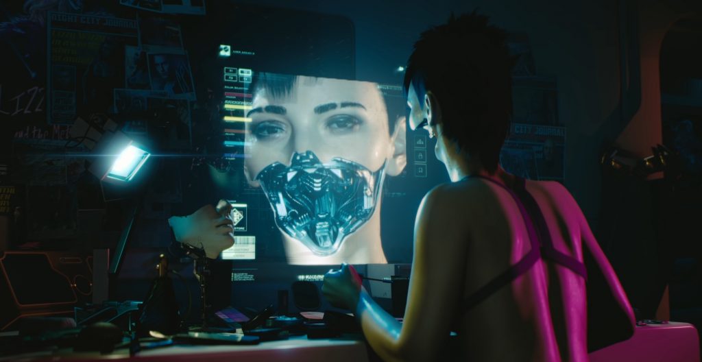 Cyberpunk 2077 android sin mandíbula