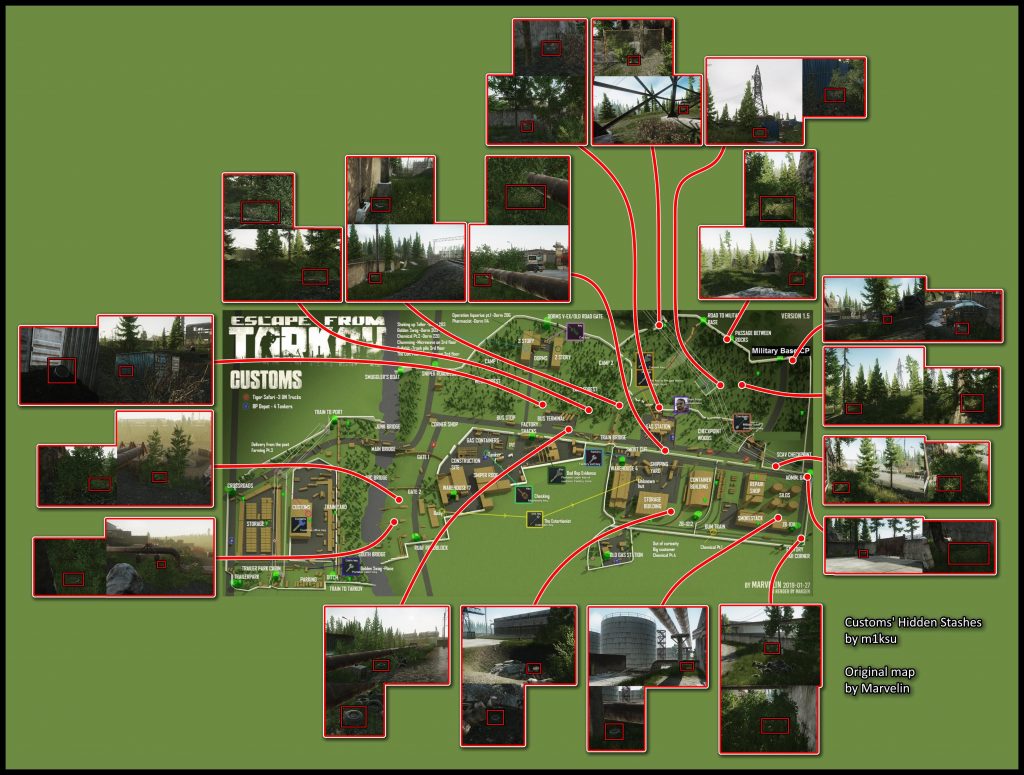 escapar de los mapas de Tarkov alijo de área de aduanas