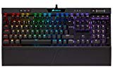 Corsair K70 RGB MK.2 Low Profile Rapidfire Mechanische Gaming Tastatur (Cherry MX Speed: Schnell und Hochpräzise, Dynamischer RGB LED Hintergrundbeleuchtung, QWERTZ DE Layout) schwarz