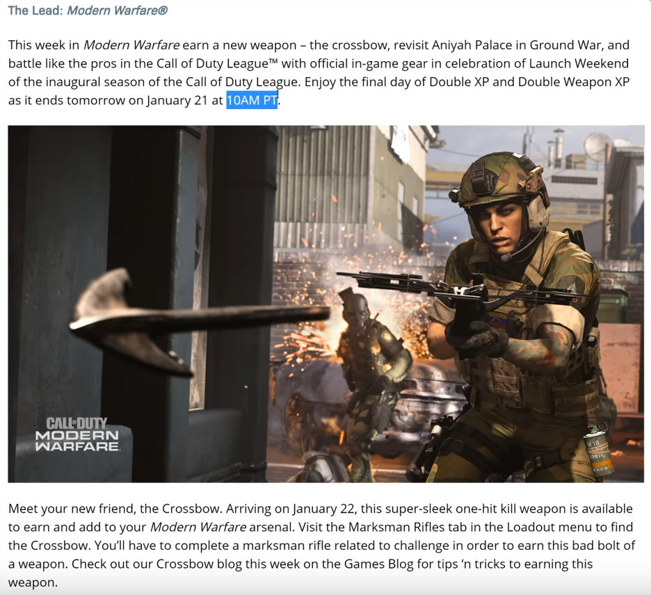 bacalao modern warfare blogpost eliminado