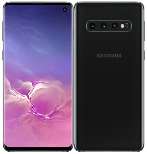 Vista frontal y posterior del Samsung Galaxy S10