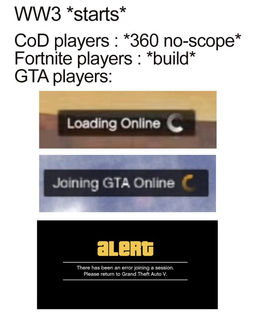 Meme de la pantalla de carga en línea de GTA