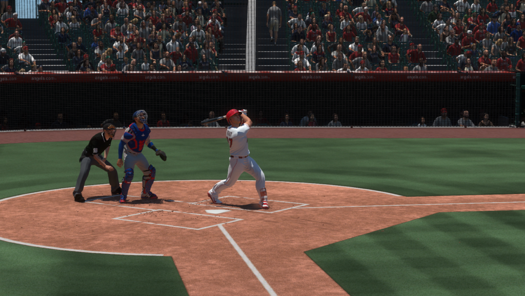 Mike Trout en el plato en MLB The Show 19