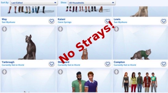 sims 4 mods de mascotas, callejeros