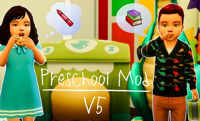 the sims 4 mods, preschool