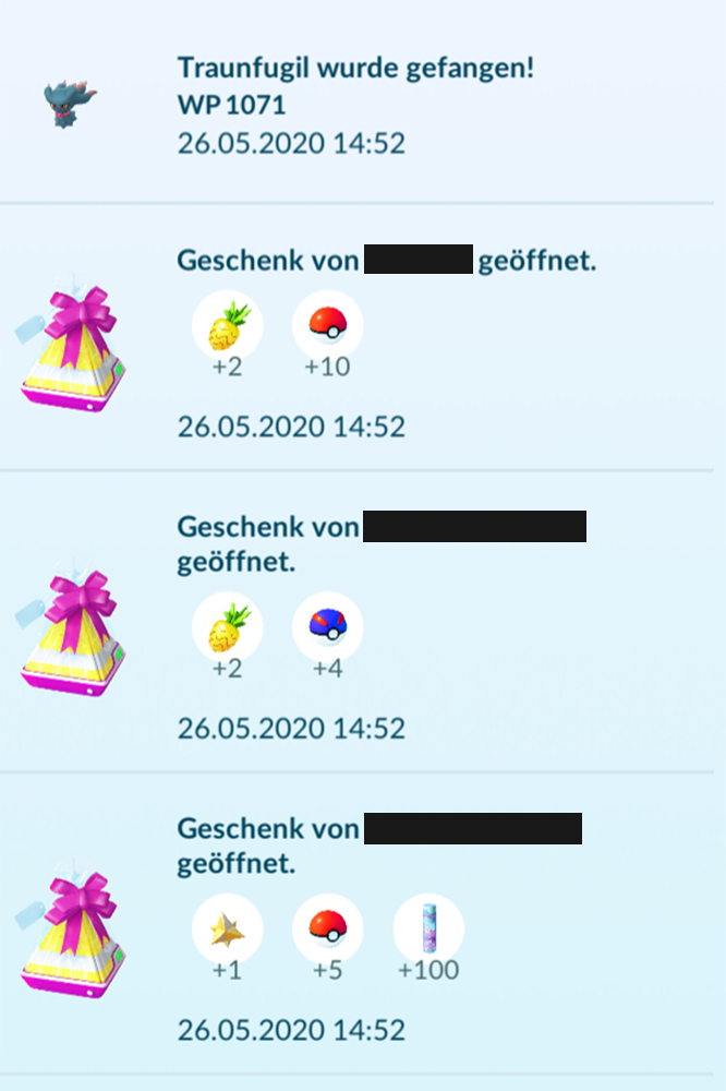 Bolas de regalos Pokémon GO