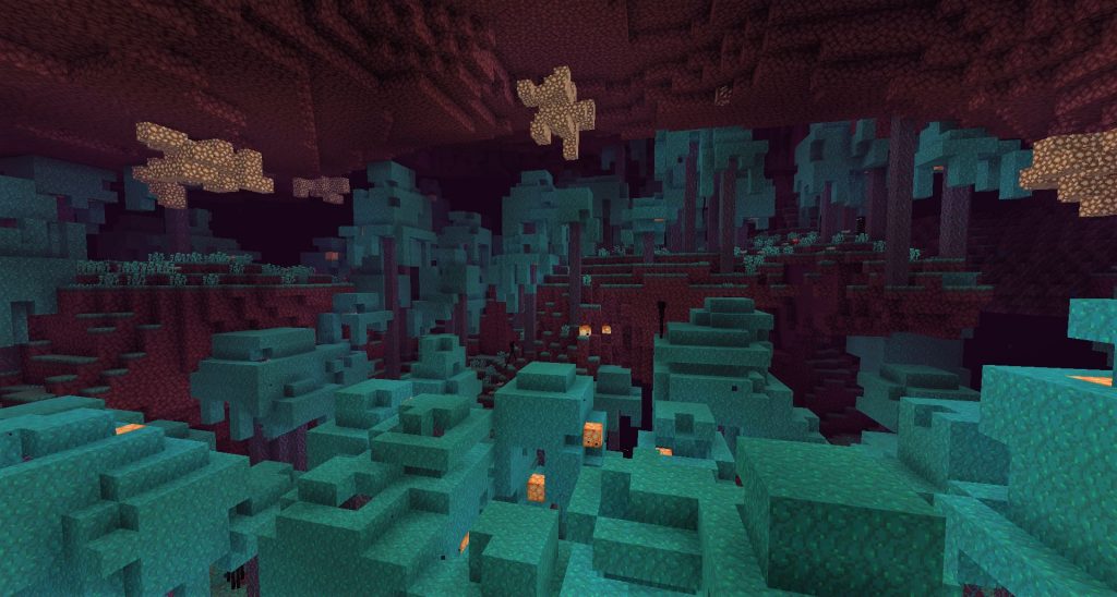 Bosque azul abisal de Minecraft
