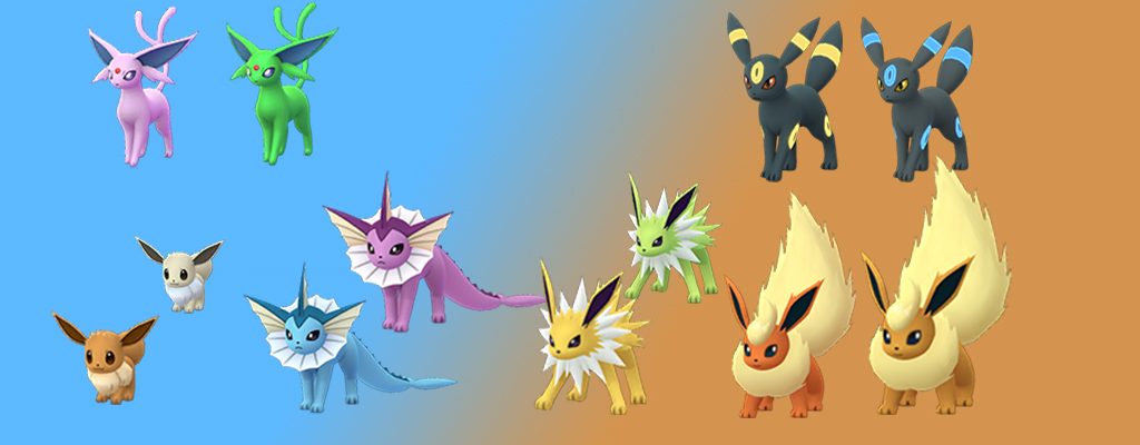 Familia Pokémon GO Evoli Shiny