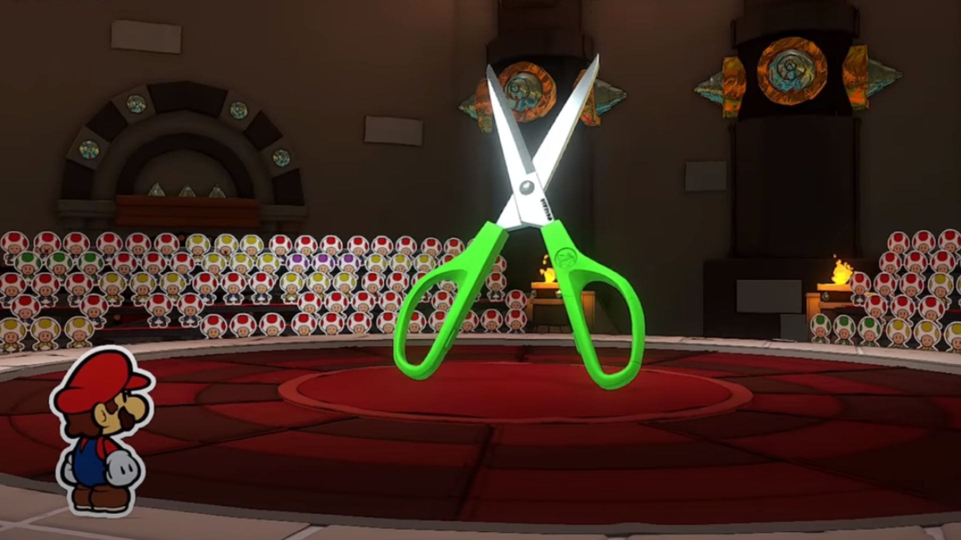 Paper Mario Origami King Scissors Boss Battle