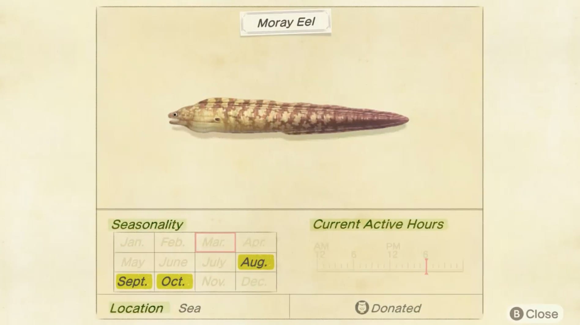 Animal Crossing New Horizons Moray Eel Como Atrapar Ubicacion Precio De Venta