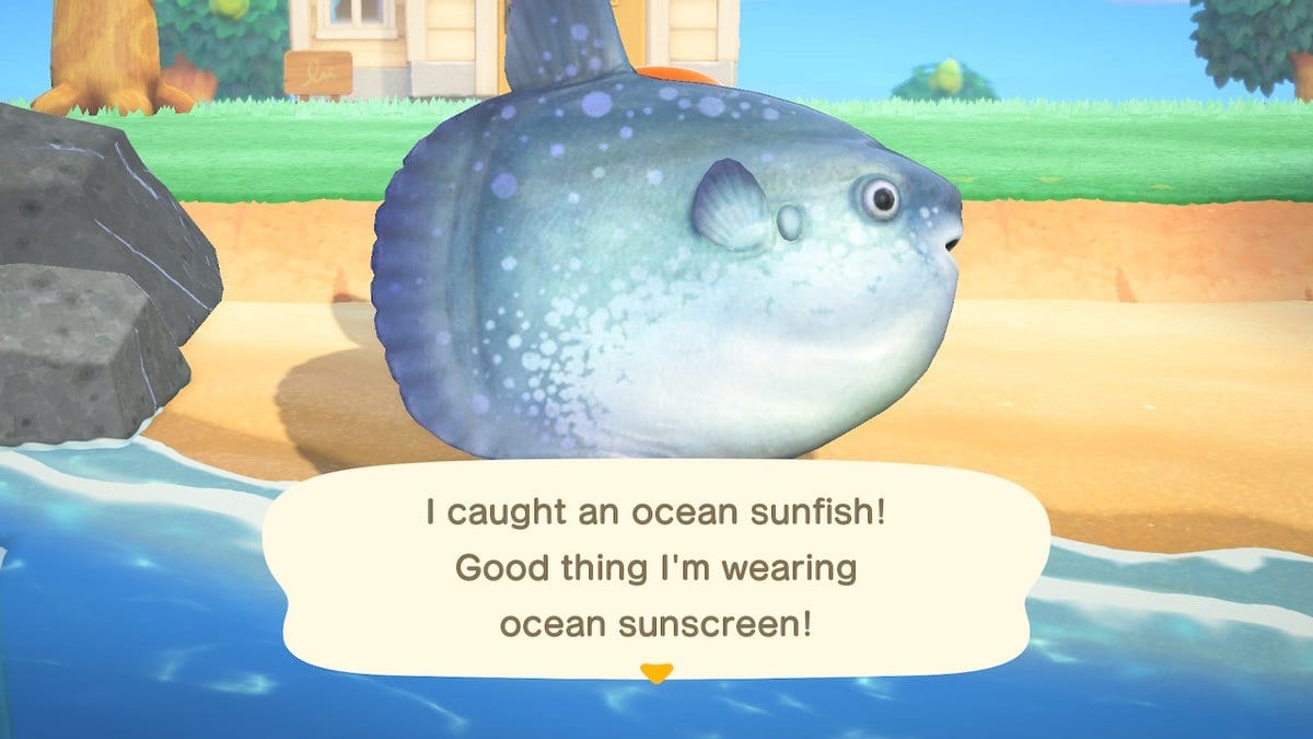 Ocean Sunfish Animal Crossing Nuevos Horizontes