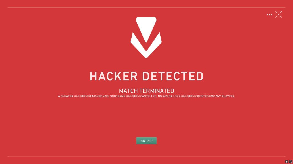 Hacker valorante de Vanguard detectado