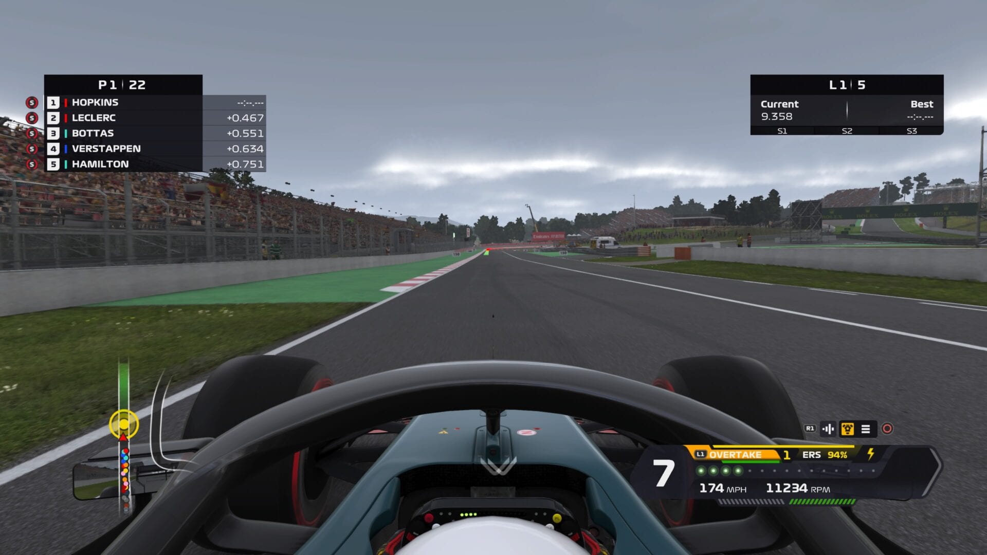 F1 2020, adelantamientos