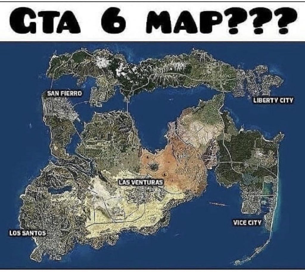 GTA 6 Mapa Popular De Admiradores Combina Todos Los Lugares 