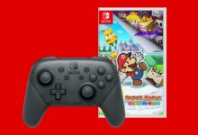 Paper Mario con los descuentos del controlador Switch Pro en MediaMarkt