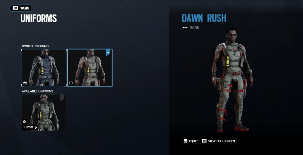 Aspecto de Rainbow Six Siege Wamai Dawn Rush