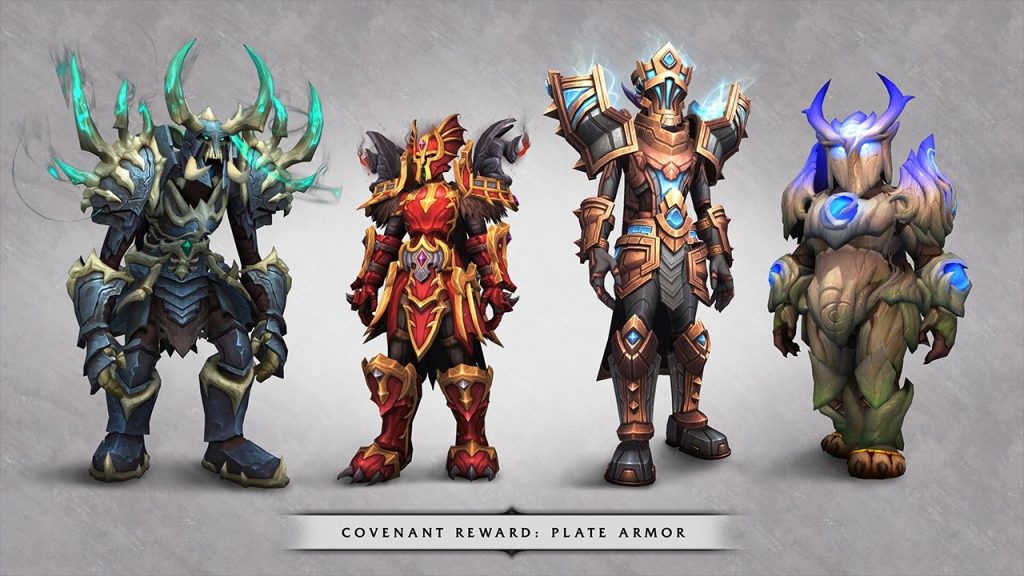 WoW Shadowlands Covenant Pact armadura