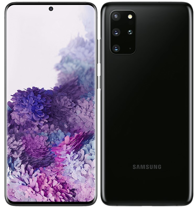 Samsung Galaxy S20 + en negro (azul y gris también están disponibles)