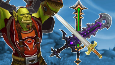 WoW: este guerrero no tiene muchas espadas, las tiene todas