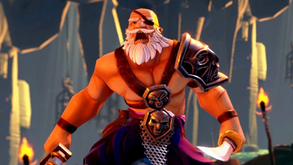 Pirata de personaje de antorchas