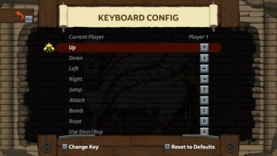 Spelunky 2: controles de teclado y combinaciones de teclas