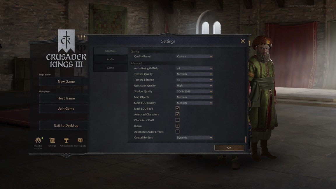 Crusader Kings 3 - Mejores configuraciones de gráficos