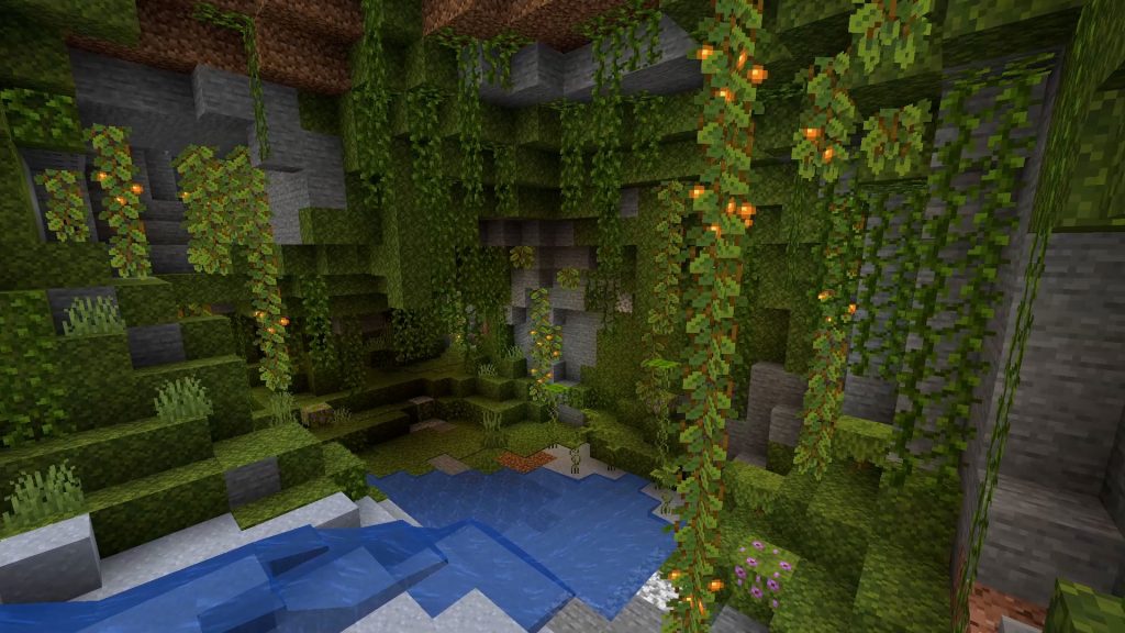 Minecraft Cuevas Exuberantes