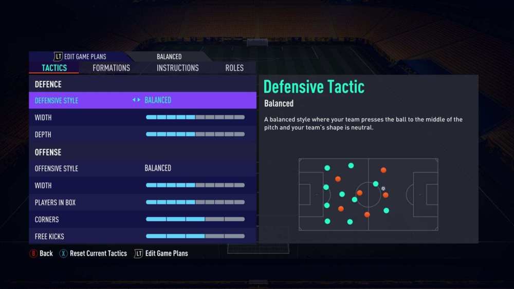 Tácticas personalizadas de FIFA 21