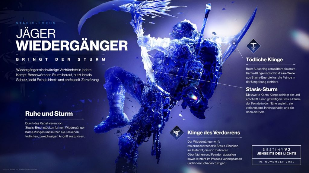 Destiny 2 Hunter Revenant Revenant Habilidades más allá de la luz